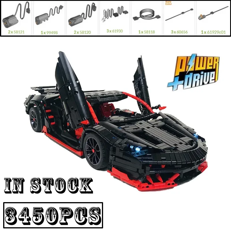 

New MOC-12560 Centenario100th Anniversary Edition RC Engine Power Supercar Vehicle Model Buiding Block Bricks Toy Birthday Gifts