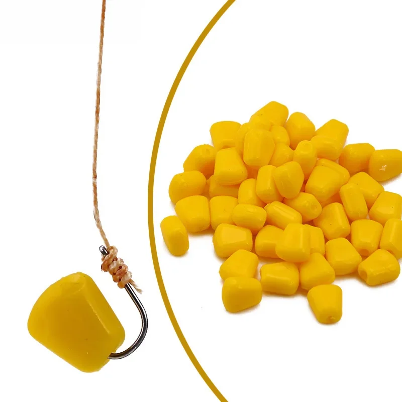 50PCS Simulated Corn Fragrance Submerged Grain False Bait Roada Bait Good Attraction Effect for Crucial Carp