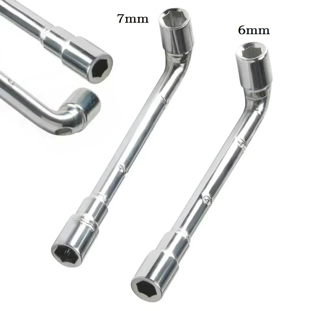 

1PC L Type Multifunctional Socket Wrench 6mm 7mm Hex L-shaped Screw Nut Wrench Sleeve Tool For 3 MK8 Nozzle Hand Tools