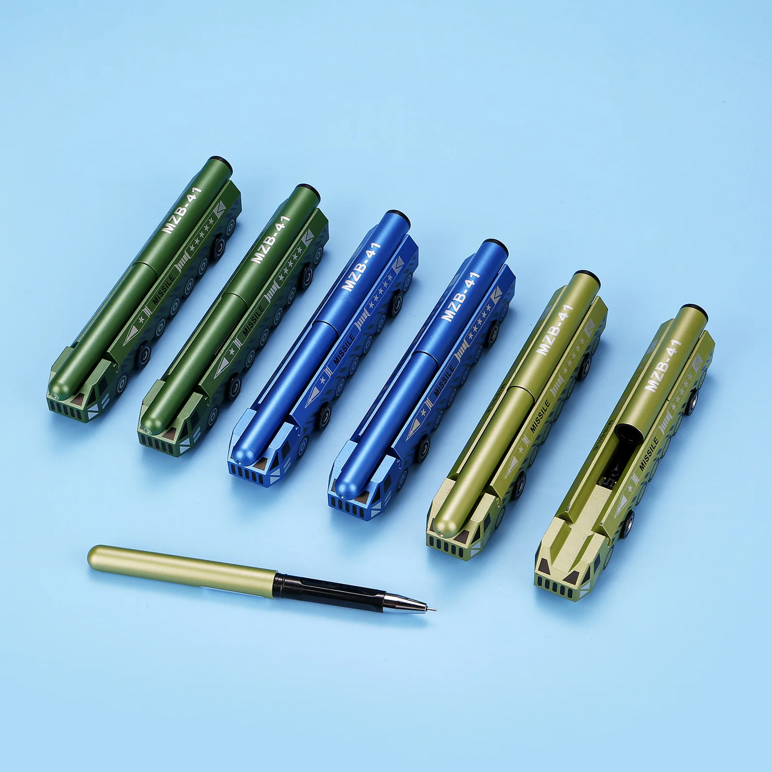 Creative Missile Neutral Pen Toys Ballistic Launch Vehicle Smooth Writing Black Gel Pens Model Desk Pen School Office Stationery