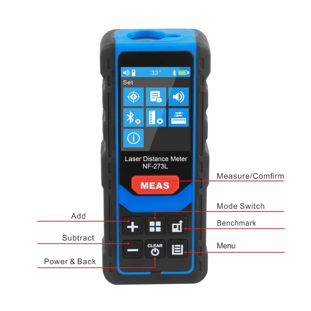 Latest NOYAFA NF-273L 60M/120M Laser Rangefinder Finder Digital Laser Tape Measure Construction Roulette Accurate Distance Meter