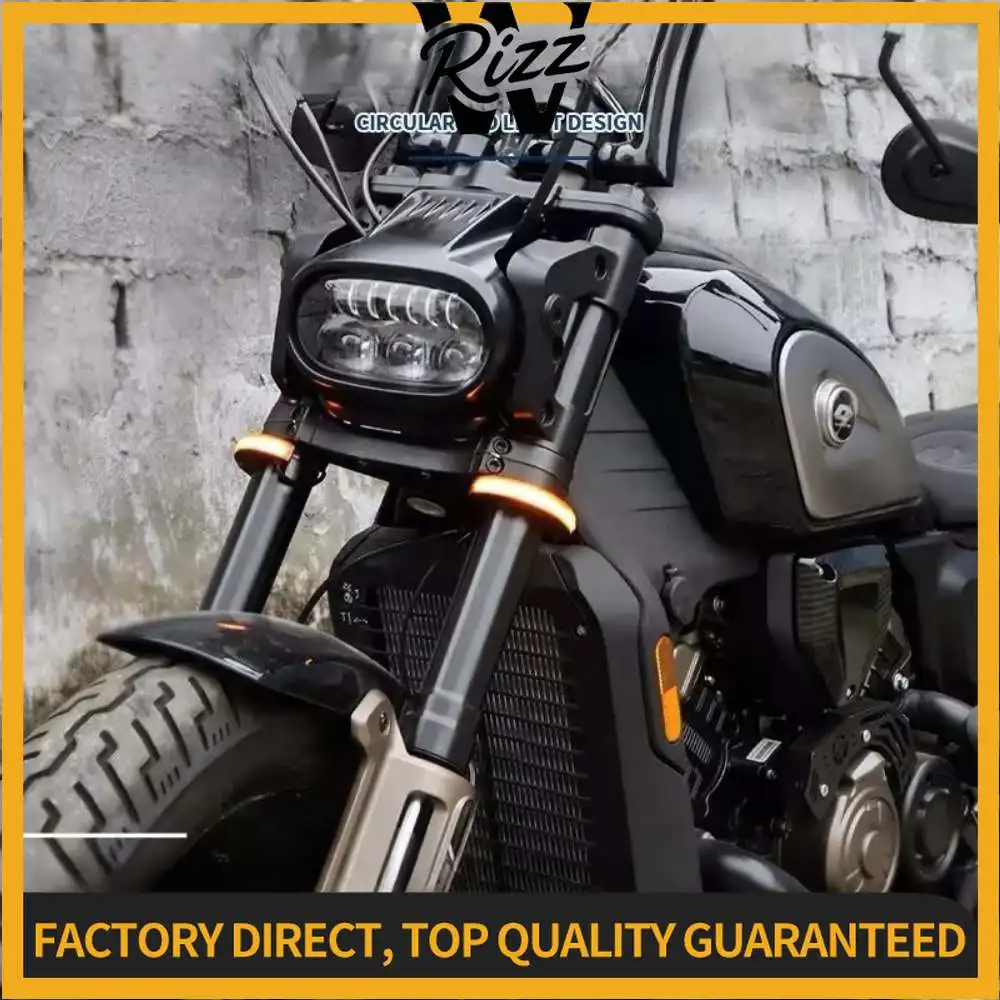 【Factory Direct】Motorcycle Round LED Ring Turn Signal Fit BENDA Dark Flag 500