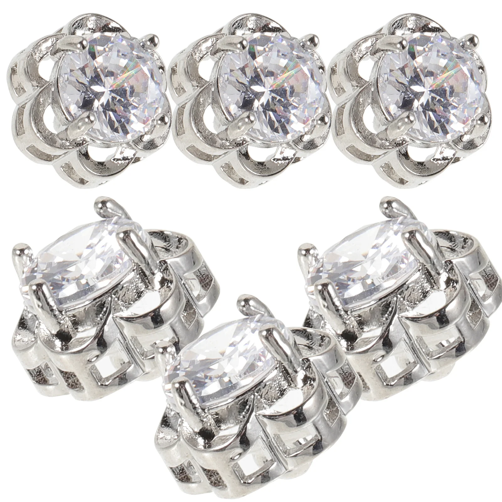 

6Pcs Crystal Buttons Rhinestone Button for Sewing Craft Projects Shiny Charm Metal Sewing Button Crafting Embellishments Decor