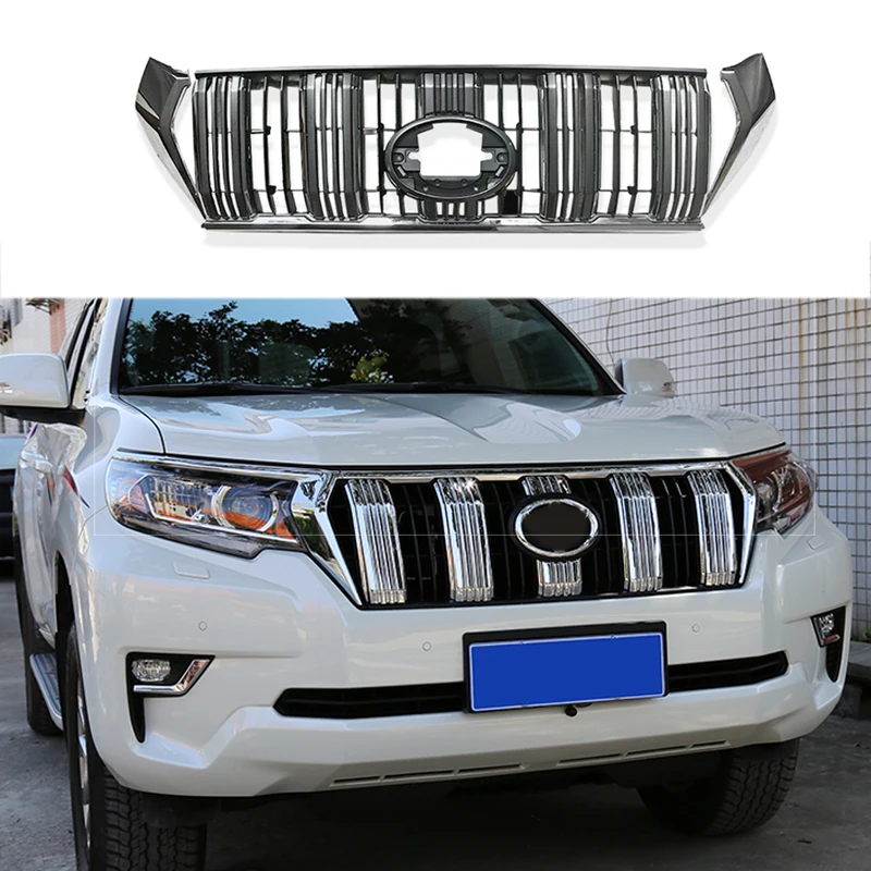 

Pop Modified For Prado Front Grill For Land Cruiser Prado 150 LC150 J150 2018 2019 2020 Front Bumper Grille Mesh Cover Racing Gr