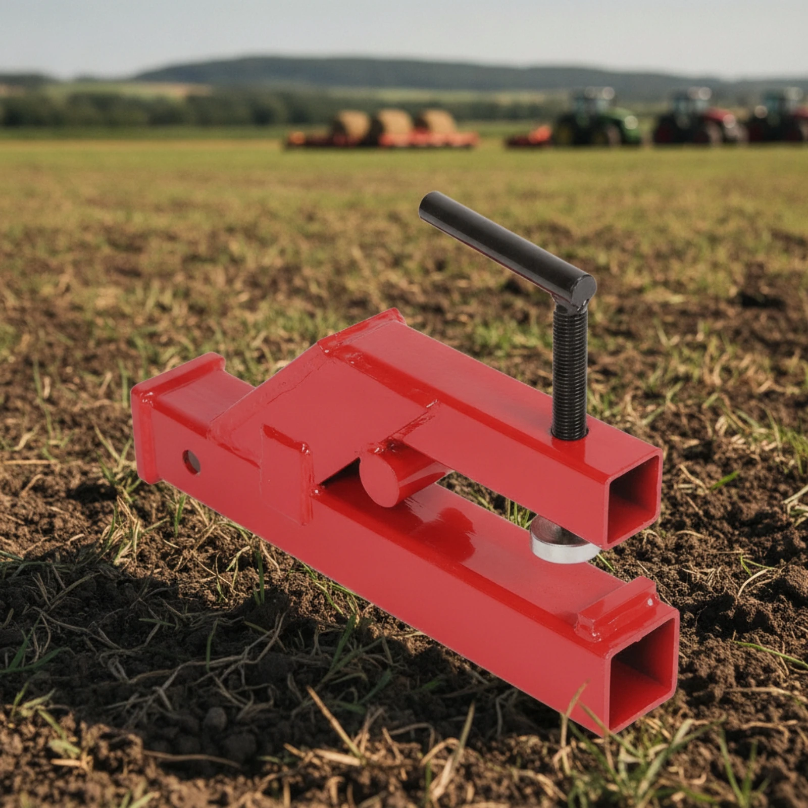 

Tractor Hitch Adapter with Clamp Compact Tow Hitch Receiver Attachment Hardware Stable Strong for Farmers, Tractors, Farm Work