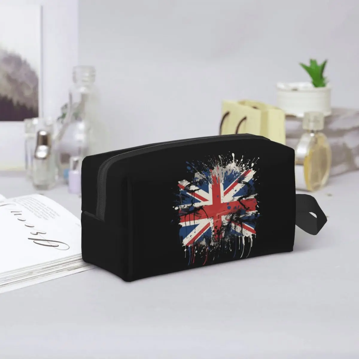 Union Jack Flag Of The UK United Kingdom British Makeup Bag Cosmetic Storage Dopp Kit Toiletry Cosmetic Bag for Women Beauty