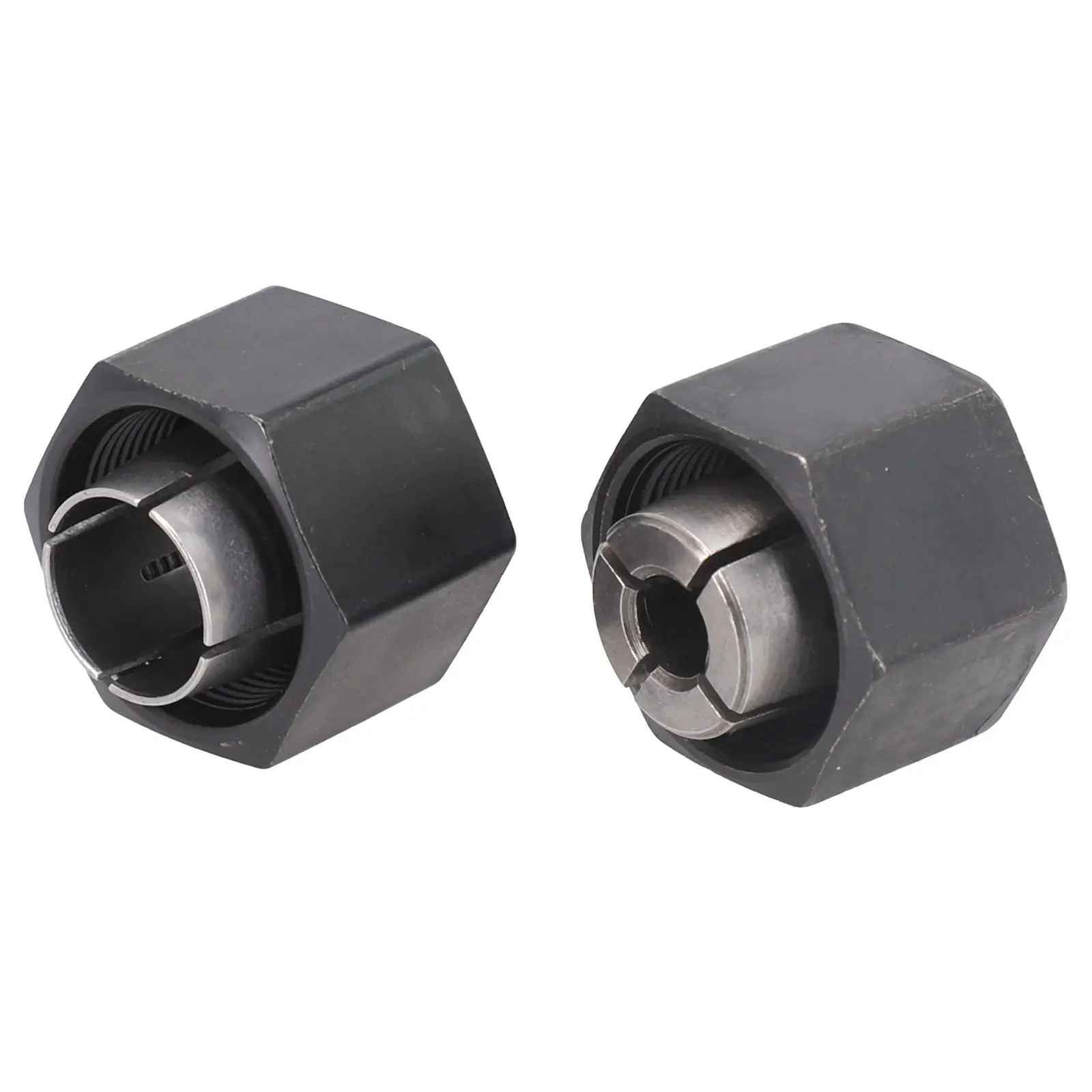 2Pcs Set 12.7mm Or 6.35mm Collet Chuck With Nut Engraving Trimming Machine Electric Router Milling Cutter Accessories