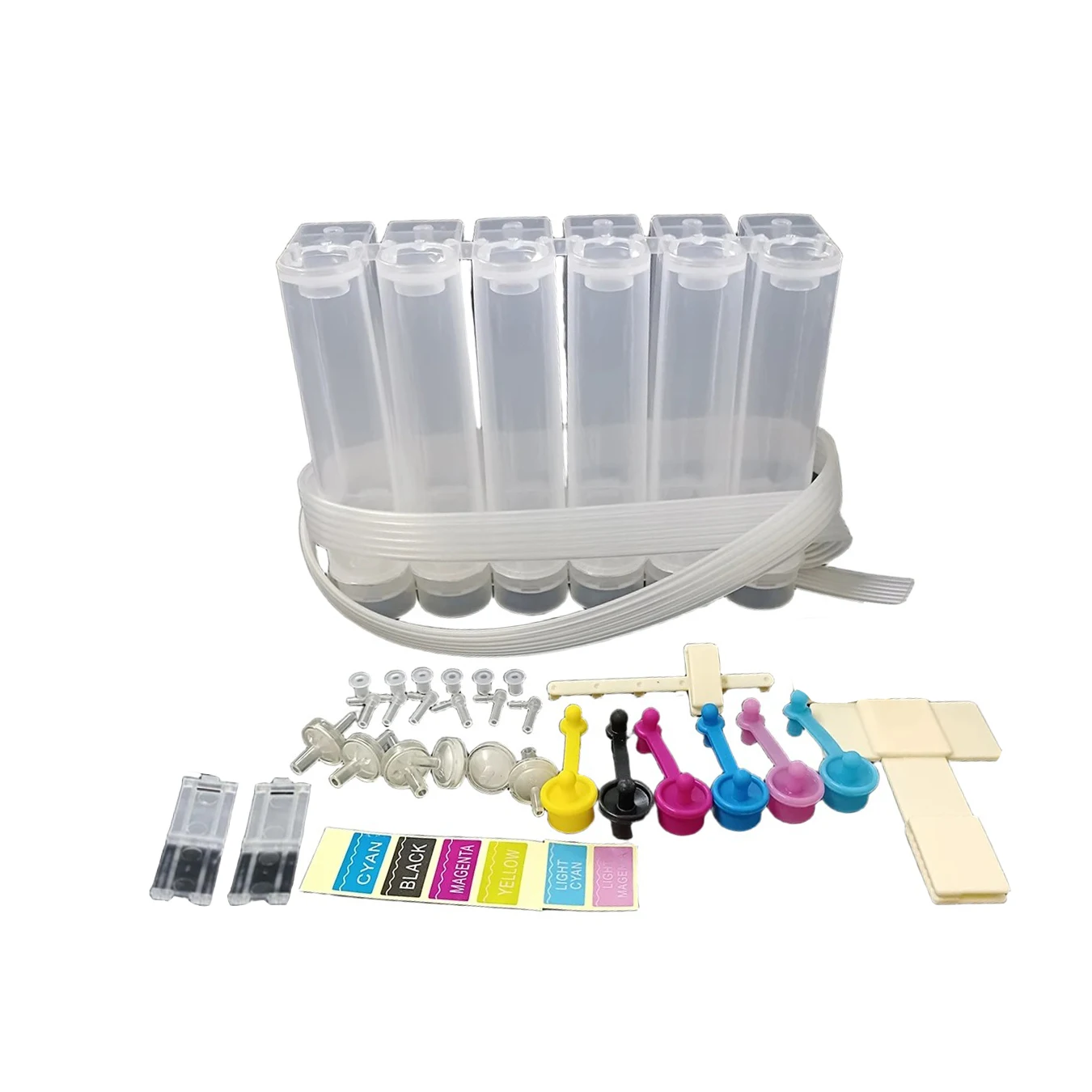 100ml CISS External Case Continuous Ink Supply System DIY Tank 6 Color Replacement Kit for HP for Canon  Printer Cartridge