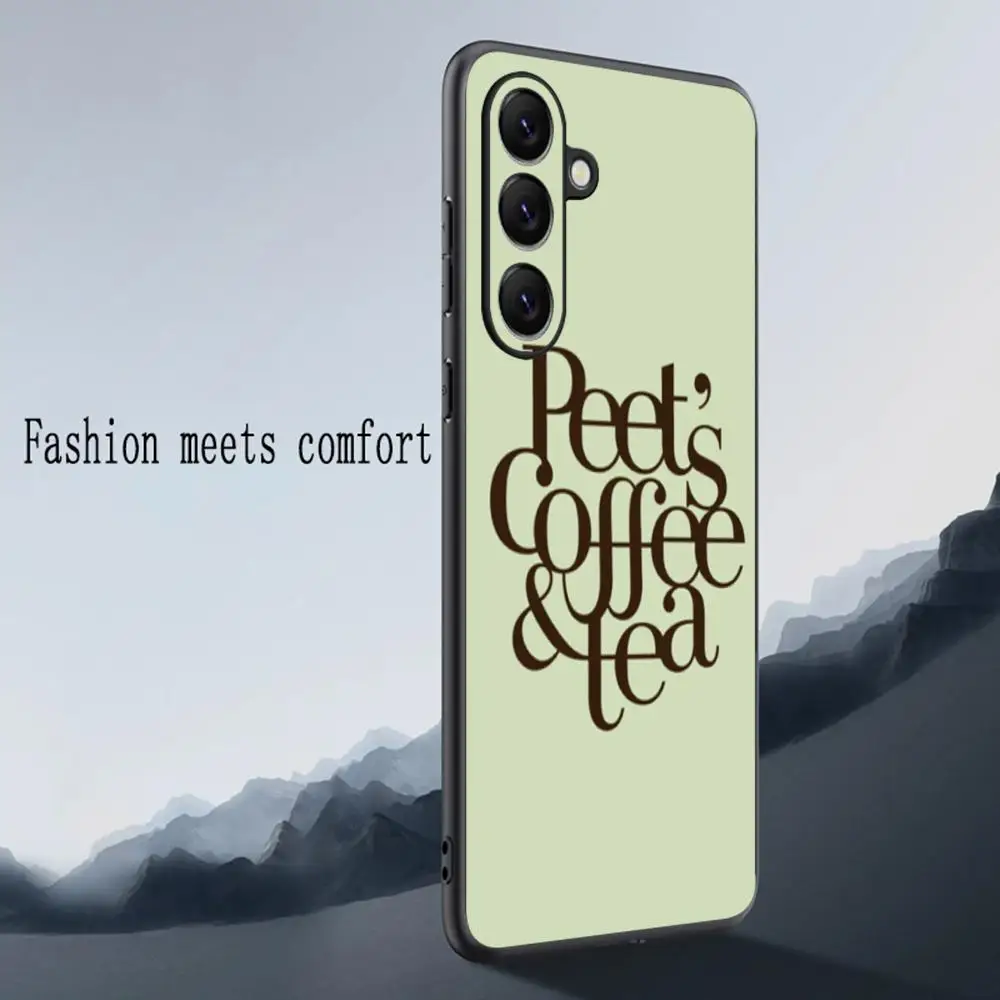 Coole Kaffee-Modedesign-Handyhülle für Samsung Galaxy S25 S24 S23 S22 S21 S20 Plus Ultra Note20 Limited Edition Soft Black