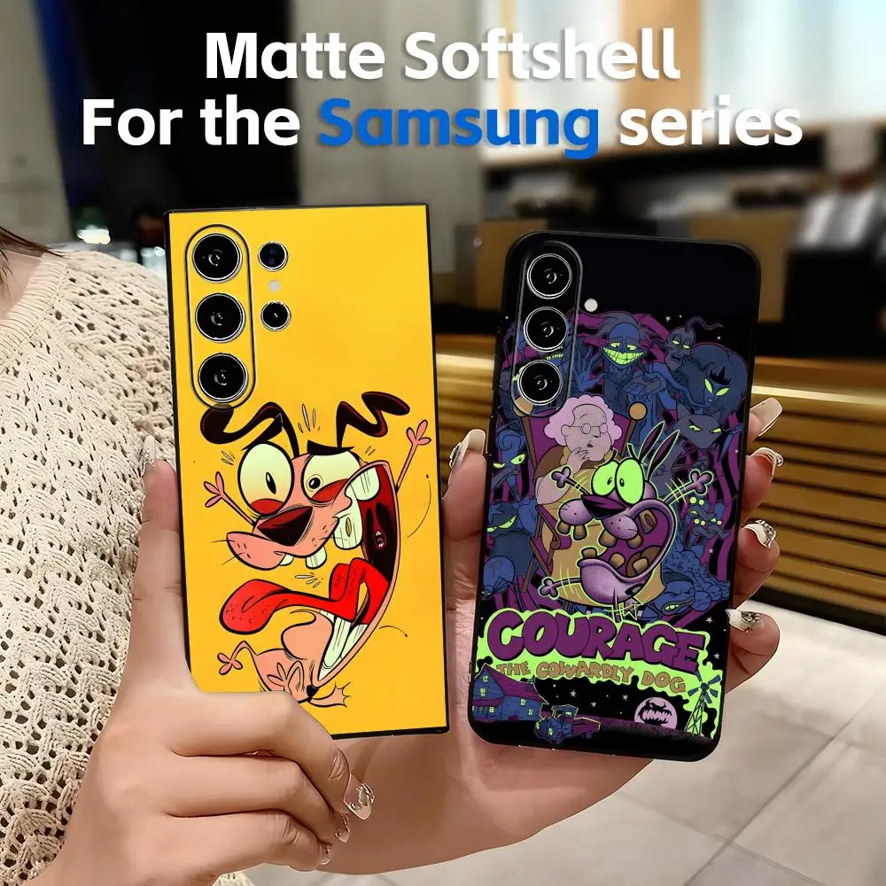 Courage the C-Cowardly D-DogS Phone Case Soft Black For Samsung S26 S25 S24 S23 S22 S21 S20 Plus Ultra Note20