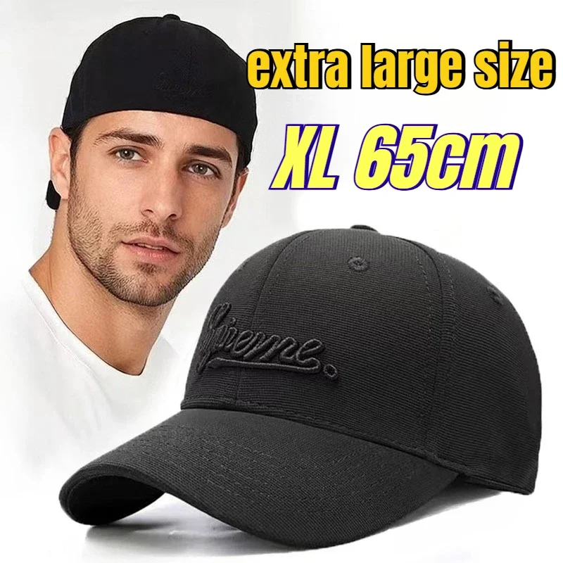 Extra Large Size XL 65cm Elastic Back Closed Baseball Caps Men Women Big Size Hip-hop Skateboard Cap Dad Big Head Trucker Hats