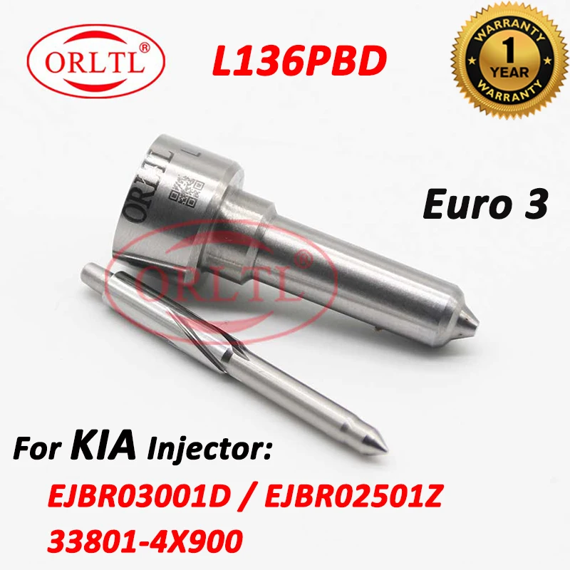 ORLTL Nozzle L136PBD Injector Repair Kits L 136 PRD For KIA Bongo Frontier Injector EJBR03001D,EJBR02501Z,33801-4X900