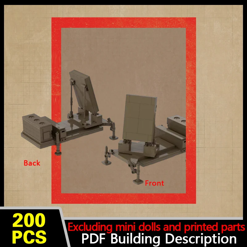 Detection And Tracking Radar Model MOC Building Bricks War Equipment Modular Technology Gifts Holiday Assemble Children Toy Suit