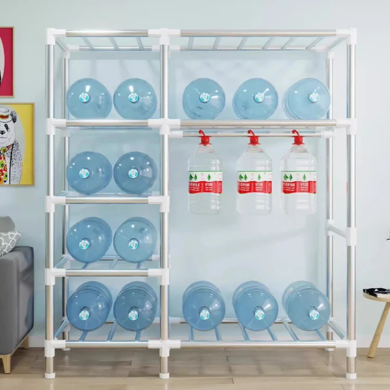 ‌Portable Fabric Closet, Multi-Tier Steel Wardrobe, Rust-Resistant Compact Cabinet Waterproof Storage Organizer with Multi-Color