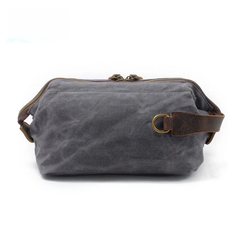 Waterproof Canvas Handbag Korean Style Retro Small Clutch Bag for Men And Women Mobile Phone Organizer Storage Bag Street Trend
