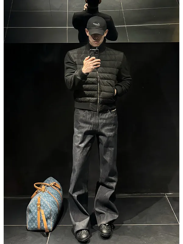 

Cleanfit American Sle Original Bla Denim Jeans Men's Autumn Winter High Street Vibe Pants Advanced Feeling Micro Flare Kn...