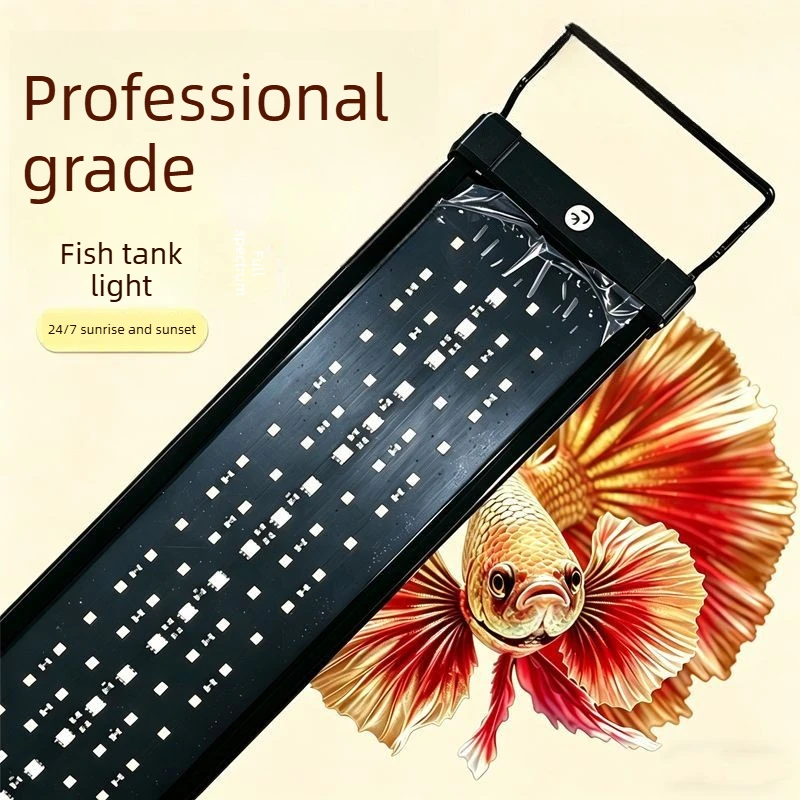 

LED Aquarium Light Strip - 22/30/38/46 Inch 3 Color Modes Fish Tank Lamp with Timer Adjustable Brightness Coral Reef Lighting