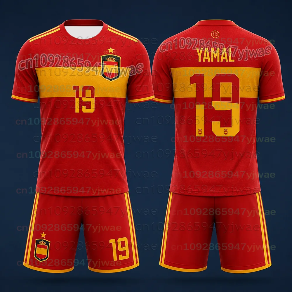 Yamal Kinder-Schnelltrocknungs-Sportset Spanien-Team Trikot Nummer 19 Jungen-Sportset Neues Produkt für 2026 Herren- und Damen-Sets – Detail 5