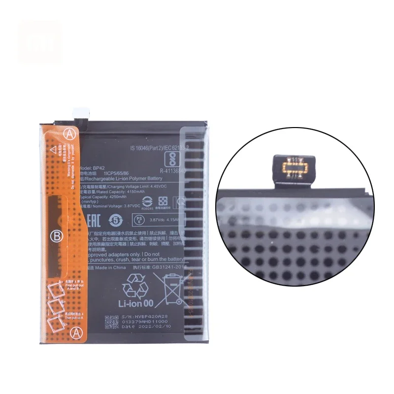 100% Orginal BP42  4250mAh Battery For Xiaomi  Mi 11 Lite High Quality Phone Replacement Batteries+Tools image 3
