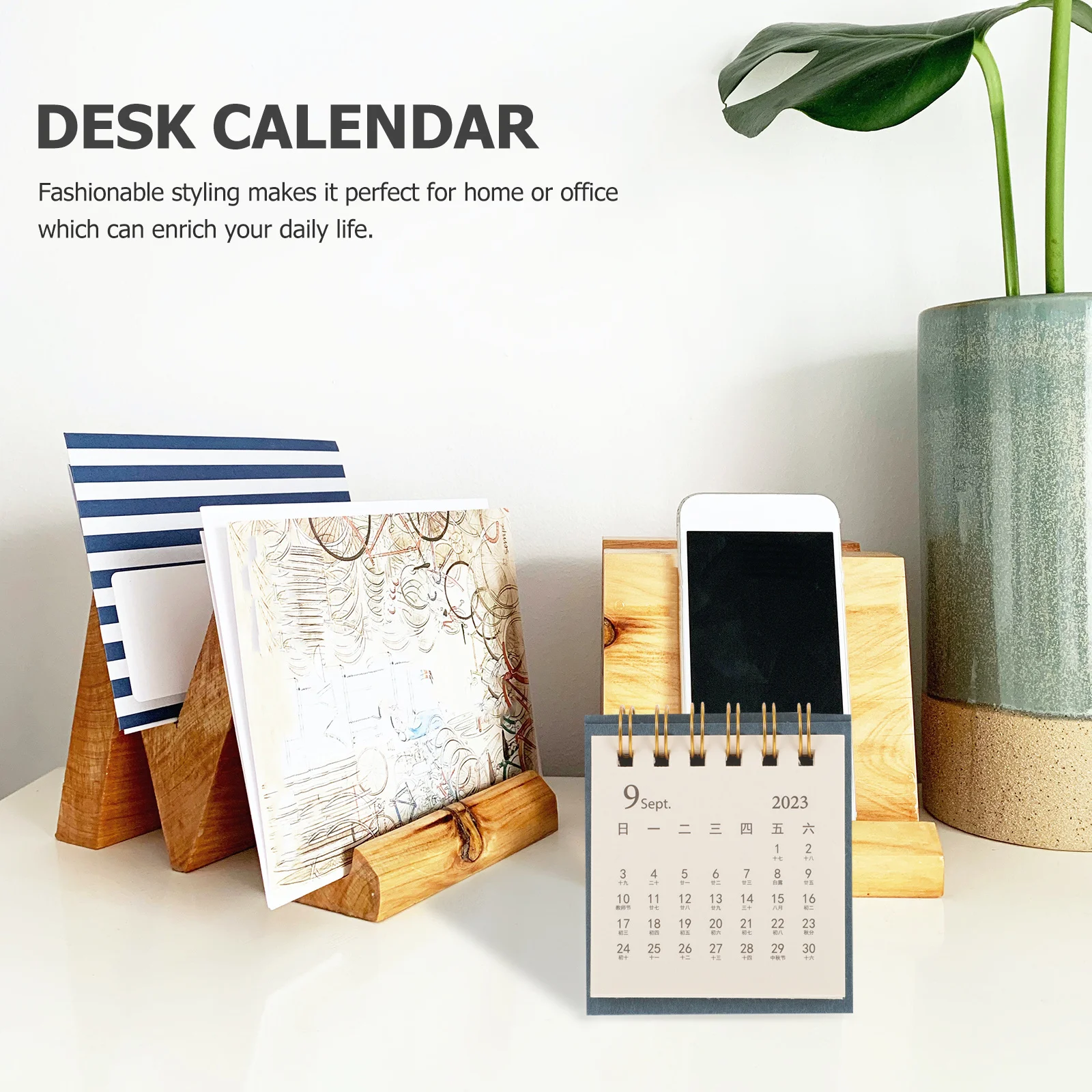 

2 шт. мини-календарь 2024 год органайзер плотная бумага ежемесячный планировщик для заметок мини настольный календарь