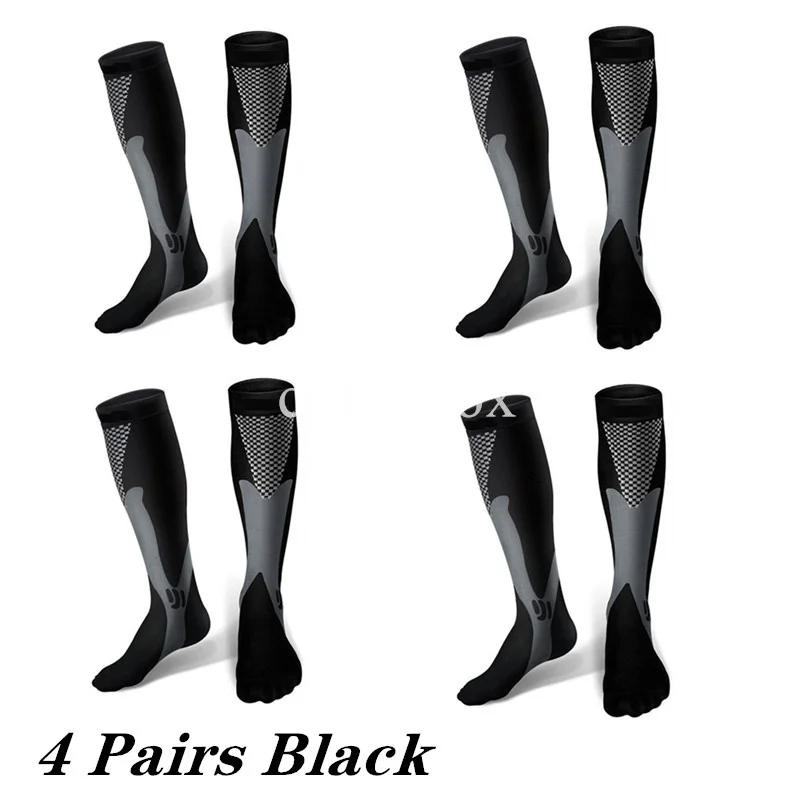 2/3/4 Paar Kompressionssocken Kniehohe Sportsocken Medizinische Pflegestrümpfe Krampfadern Socken Outdoor Radsocken