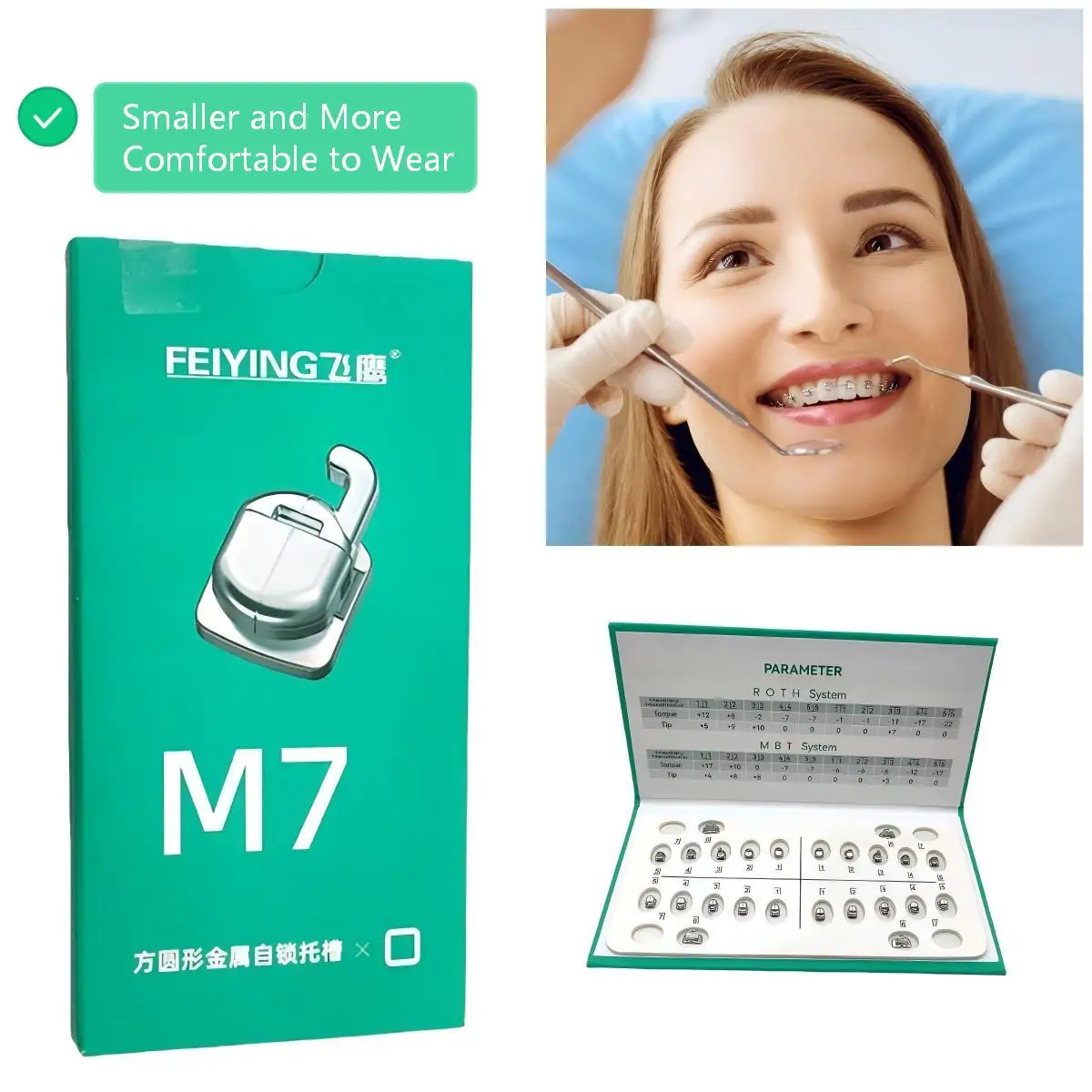 

Самолигирующиеся ортодонтические брекеты ROTH MBT System для выравнивания зубов, стоматологический аппарат, инструмент для ортодонтии в стоматологической клинике