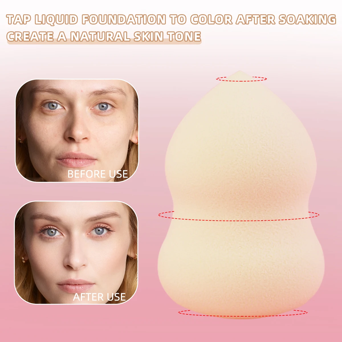 Juego de esponjas de maquillaje mixtas de 4 Uds., adecuado para base líquida, esponja de maquillaje, esponjas para polvos de doble propósito secas y húmedas