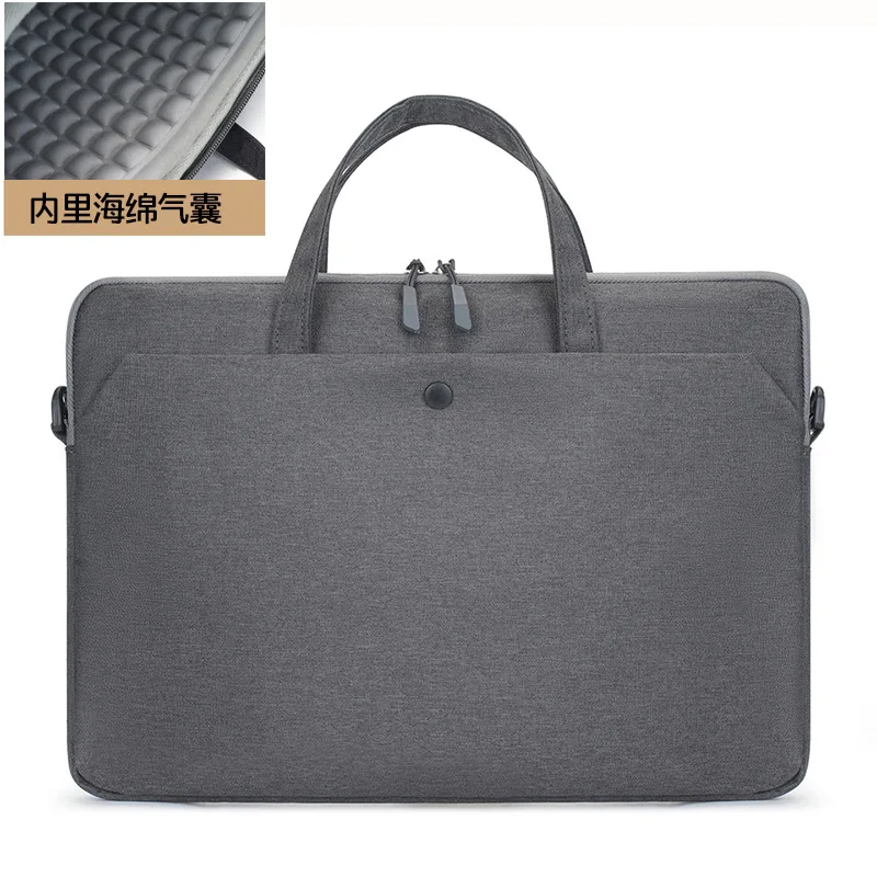 Oxford waterproof briefcase 15.6-inch computer storage single-shoulder ultra-thin large-capacity meeting document bag