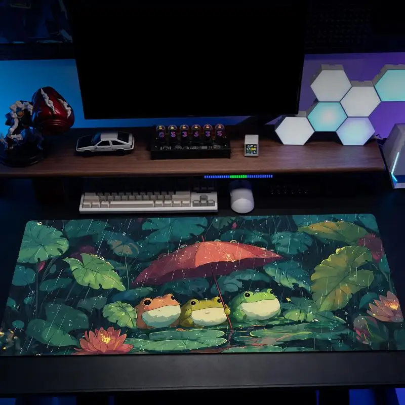

Коврик для мыши с рисунком лягушки в стиле каваи, коврик для мыши для ПК, геймеров, компьютерных аксессуаров, игровой коврик для ноутбука, клавиатуры, большой настольный коврик-мат