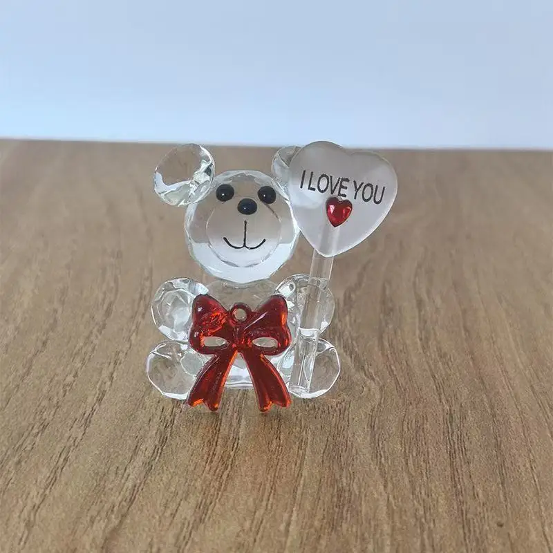 

20 Pcs Mini Crystal Bear in Gift Boxes Baby Shower Boy Girl Baptism Party Souvenir Newborn Baby Gifts Box Crystal Wedding Favors