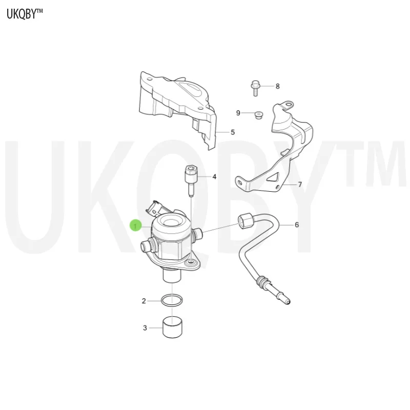 Injecting pump push rod flange screw cover fuel pipe bracket