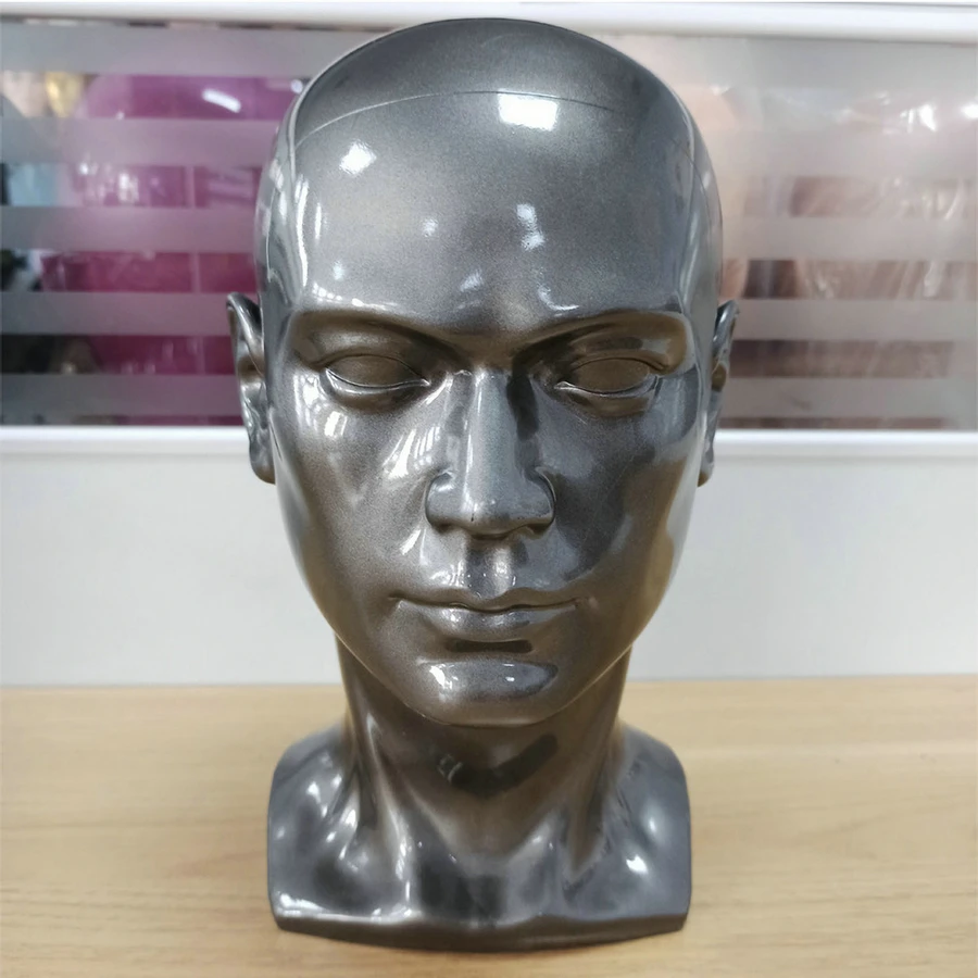 

Мужской манекен, демонстрирующая голова, профессиональная модель манекена для париков, изготовление волос, манекен из ПВХ, очки, кепка, модель шляпы