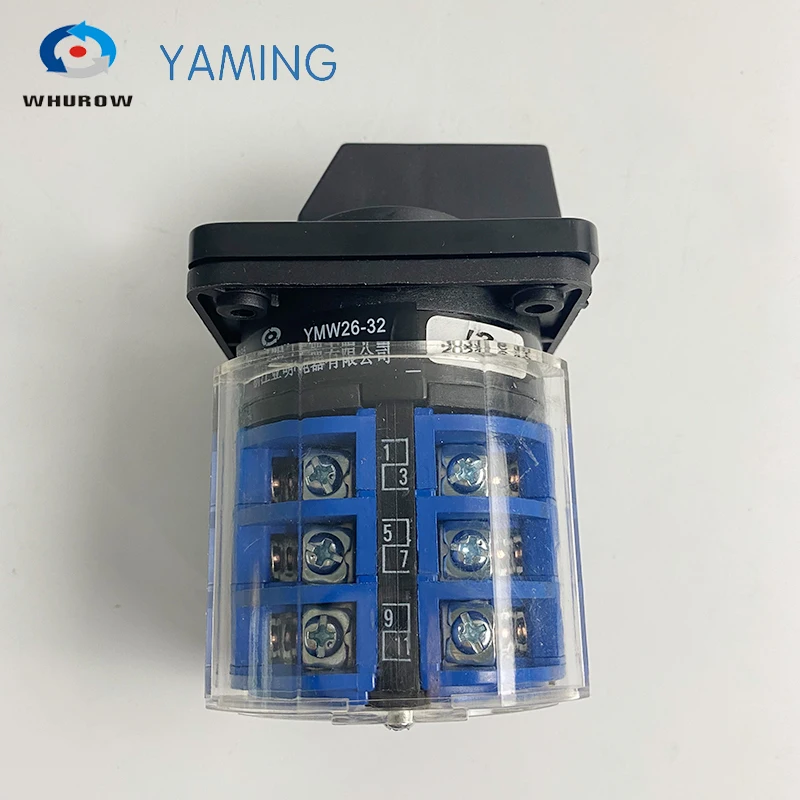 Yaming Electric LW26-32/3 Omschakeling Rotary Cam Switch Met Plastic Cover 660V 32A 3 Polen Aan-uit-Aan Controle Motor LW28 YMW26