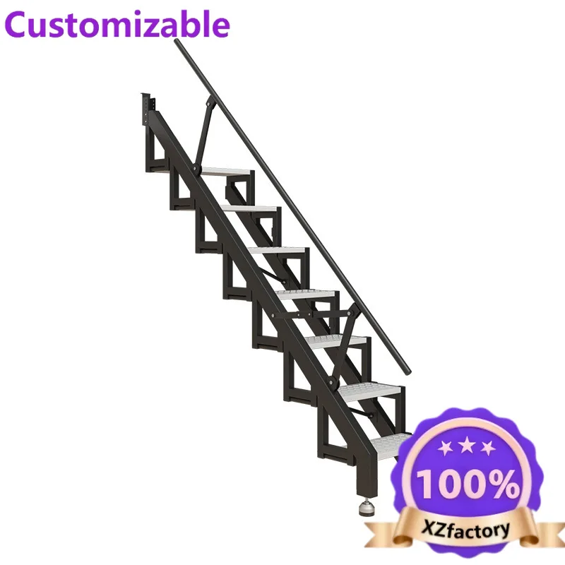 Factory Direct 2026 Household folding loft ladder can accommodate thickened indoor and outdoor side shrink loft small apartment