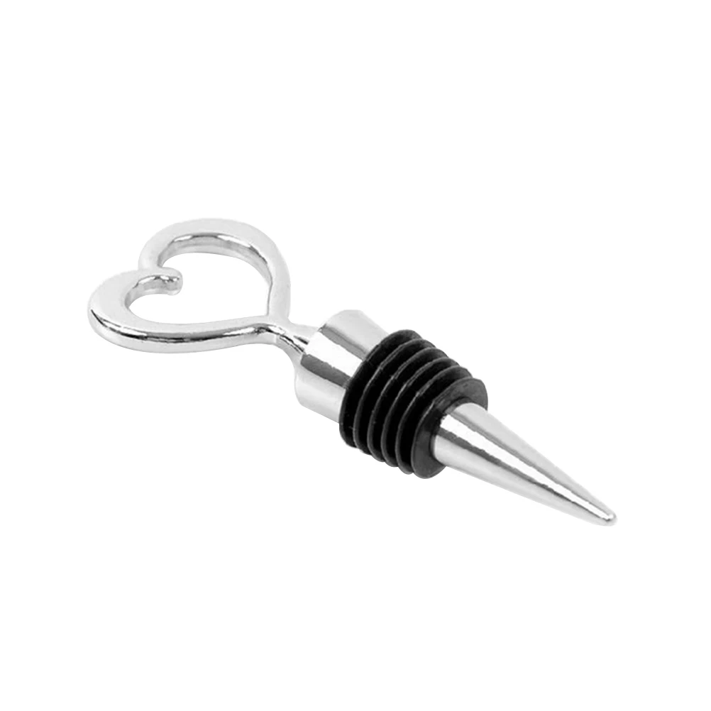 

3 pcs 11Cm Zinc Alloy Silicone Heart Wine Bottle Stoppers Reusable Vacuum Sealing Stopper For Wine Bottles 15-20Mm
