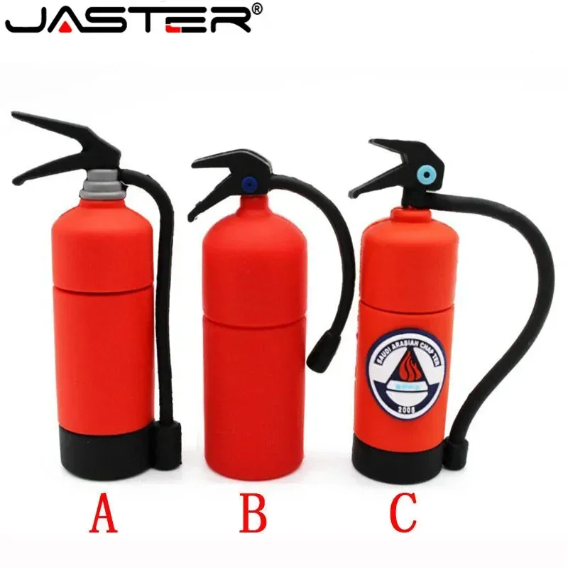 

Fire Extinguisher USB Flash Drive Creative Gifts Pen Drive Firemen Memory Stick Real Capacity U Disk 64GB 32GB 8GB