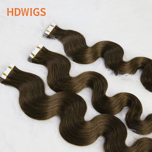 Extensiones de cabello humano para mujer, cinta ondulada, 100% cabello humano Real, Ombre 613 #