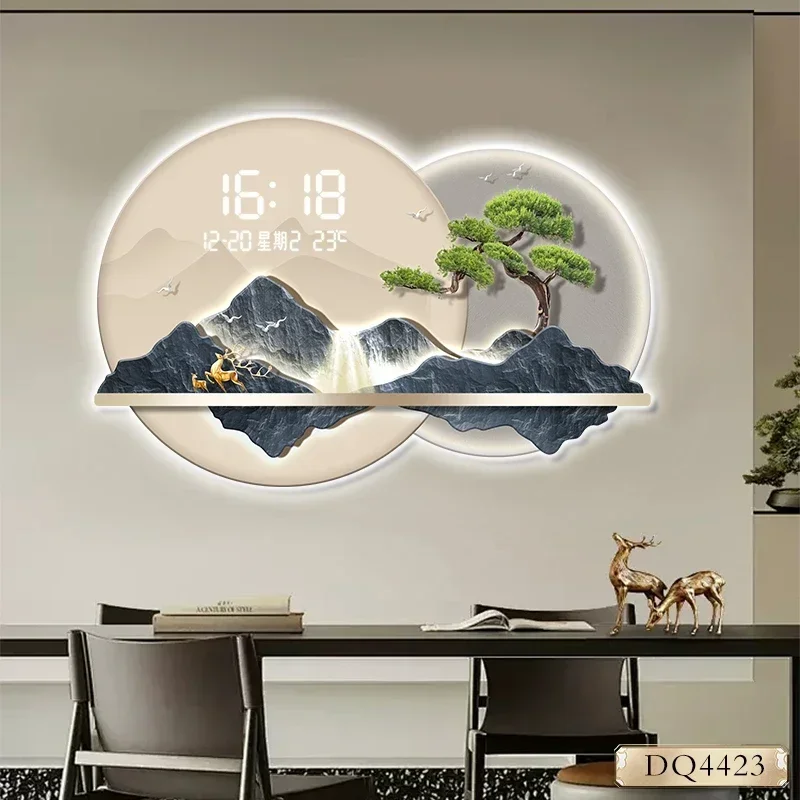 Led Luxury Wall Watch Luminous Modern Living Room Mechanism Interior Bathroom Clock Wall Aesthetic Reloj Pared Room Decorations