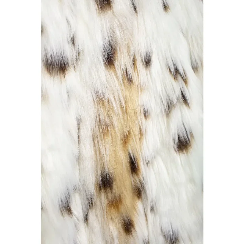 TRAF ZR Padded Coat Winter Coat Female Artificial Fur warm Woman Winter Coats Snow Parka American Retro Leopard Print Coats