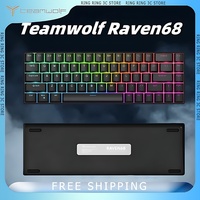 Teamwolf Raven68 Mechanical keyboard Magnetic Switch Wired 68keys 8k Gamer Keyboard Hot Swap RGB FPS Gaming Keyboards