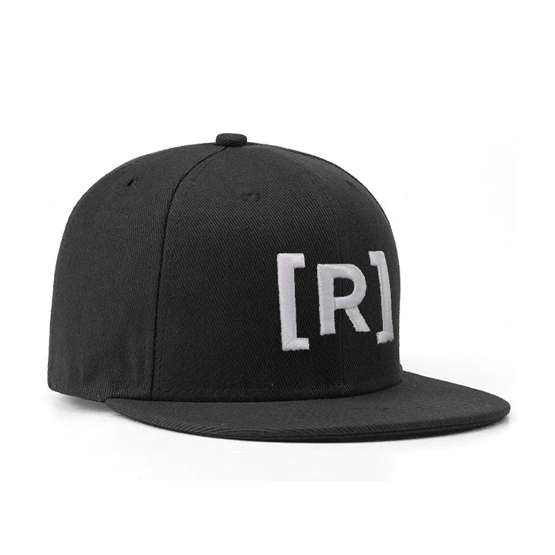 Sombrero Snapback ajustado de rapero duradero para hombres y mujeres, gorra de béisbol con bordado de letras R, Gorras Planas, Hip Hop, ropa de calle