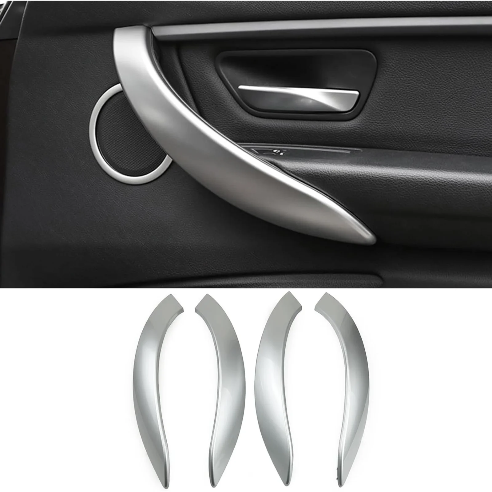 

Car Interior Door Handle for BMW 3 4 Series 3GT F34 F36 F30 2013-2018 Replace Cover Silver 320i 328i 330i 335i 340i