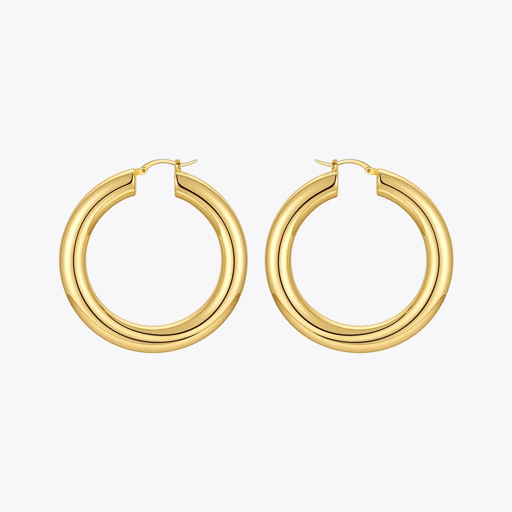 

Pipe Hoop Earrings For Women 2021 Gold Color Piercing Earings Boucle Oreille Femme Fashion Jewelry Gifts E211289