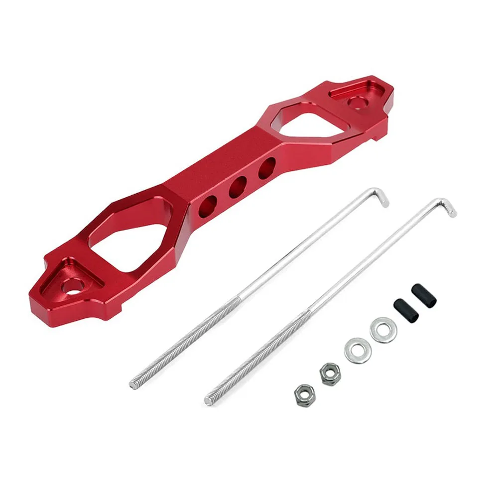 Car Battery Tie Down Mount Bracket Brace Battery Billet Aluminum Fasten Bracket Holder Modification Accessories for Honda Civic