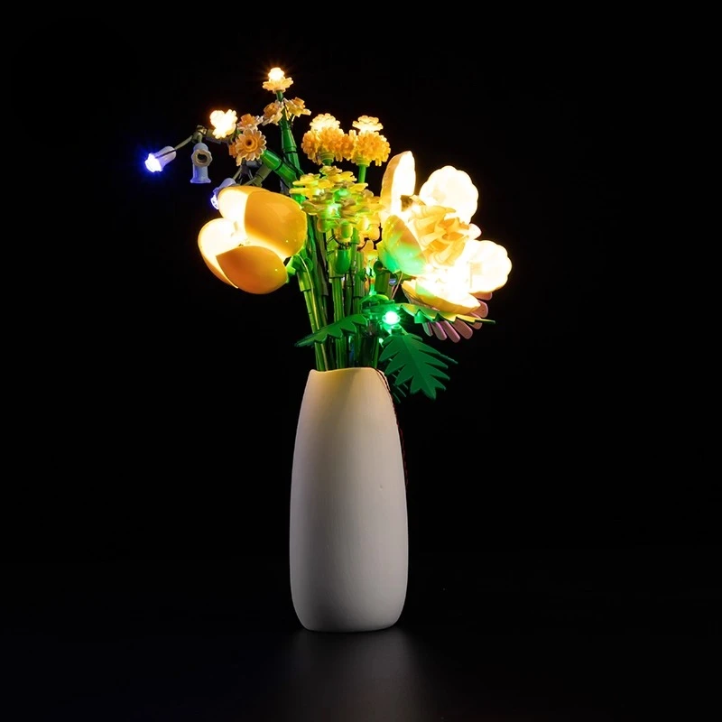Conjunto de luz LED adequado para LEGO Petite Sunny Bouquet 10347 Os blocos de construção da coleção botânica não incluem o modelo de tijolos