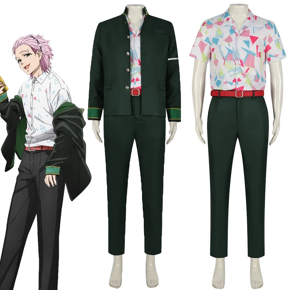 

Anime WIND BREAKER Kiryu Mitsuki Cosplay Costume Men Green Jacket Pants Shirt Suit School Uniform Halloween Party Clothes