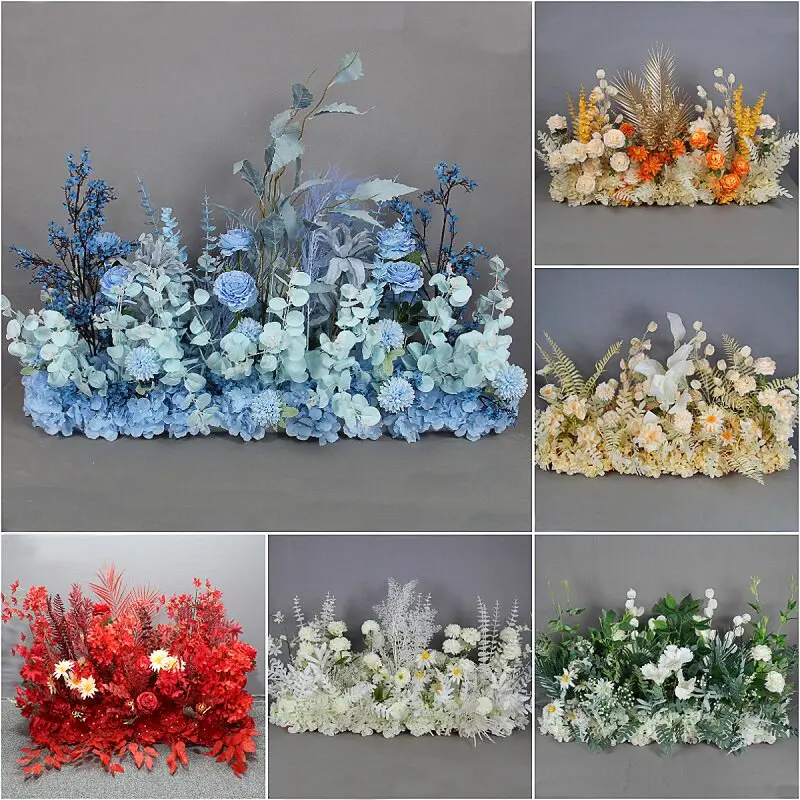 Wedding wedding eucalyptus row ground row  simulation flower silk flower scene arrangement decorative flower