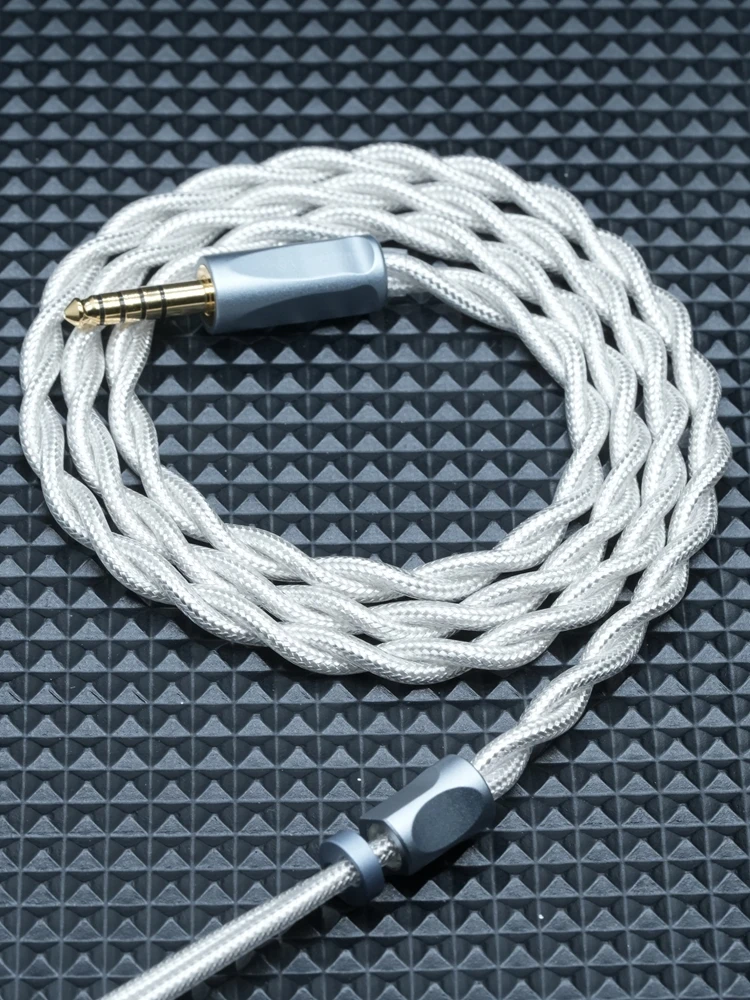 Kabel IEM GY-193 Biały, 2-żyłowy kabel do IEM, ulepszony kabel 3.5/2.5/4.4 MM MMcx/2Pin/IE900/N5005 do ZiiGaat Lush Studio 1DD+4BA IEM — zdjęcie produktu 7