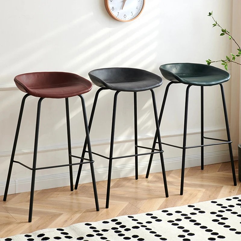 

Modern Minimalist Bar Chair Barstool Nordic Metal Industrial Bar Stool Kitchen Island Barber Cadeira Ergonomica Home Furniture