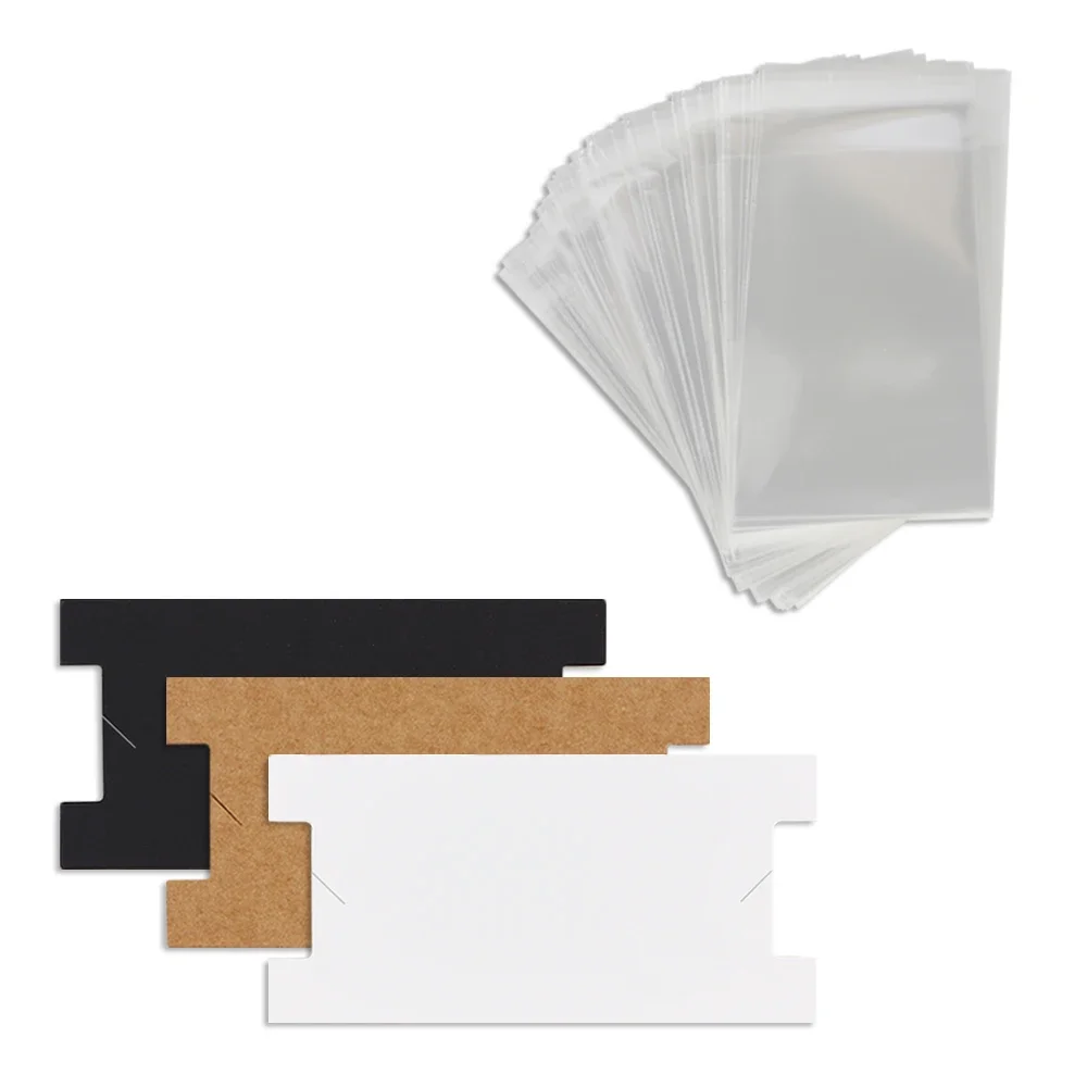 50 peças 10x5cm branco preto artesanato tornozeleira de papelão pulseira suporte de exibição diy cartão de embalagem de joias pacotes de pequenas empresas